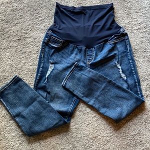 Distressed Maternity Skinny Jeans